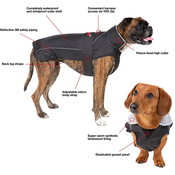 2026  Dryrobe -Hundemantel V3DRDC   Black  / Rot